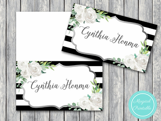 white name place cards