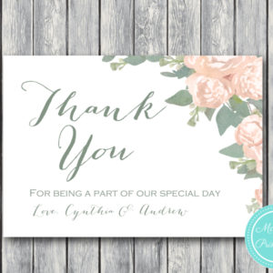 Elegant Wedding Thank You Cards, Engagement Thank You Note