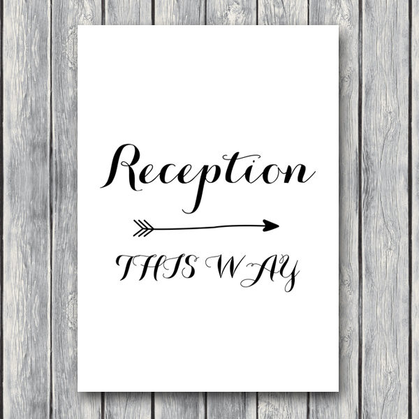DOWNLOAD Printable Wedding Decoration Signs - Bride &amp; Bows
