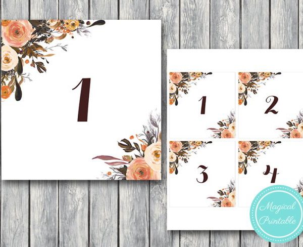 Item is Instant Download, so you will receive a download link for your purchased file/s within 5 minutes WHAT IS INCLUDED: 1) Printable (Download file) Table Numbers from 1- 28 Size of each square is 4" x 4" File Format : Not editable | Page Size: 8.5x11" (4 per page) JPEG & PDF File WD95-Table-Numbers