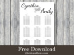 Free Stylish Wedding Seating Chart Printable Download - Bride + Bows