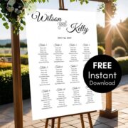 Free Wedding Seating Chart Template Download