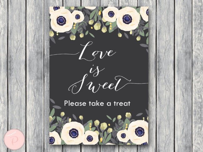 TH13-5x7-Sign-love-is-sweet-take-a-treat-floral-chalkboard-wedding-sign