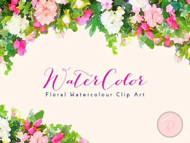 Watercolor Flower, Floral Clip art, Watercolor Floral Cliparts, PNG Clipart, floral Cliparts 3