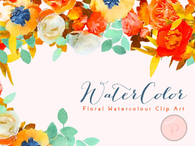 wca20 whimsical watercolor florals clipart 2