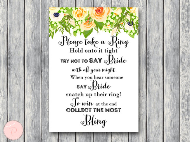 TH01-5x7-dont-say-bride yellow floral bridal shower games