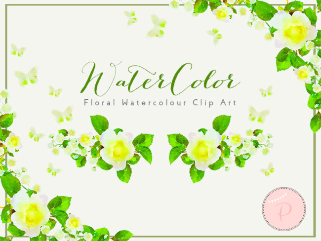 WCA76-summer-yellow-butterfly-floral-cliparts