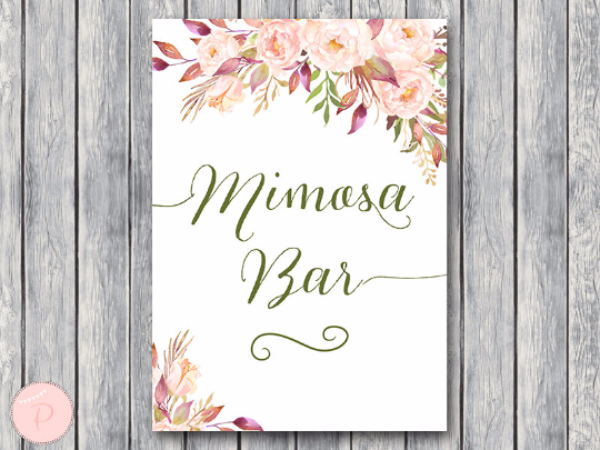 Boho Floral Mimosa Bar