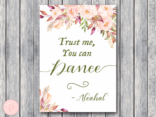 Boho Floral Trust me you can dance