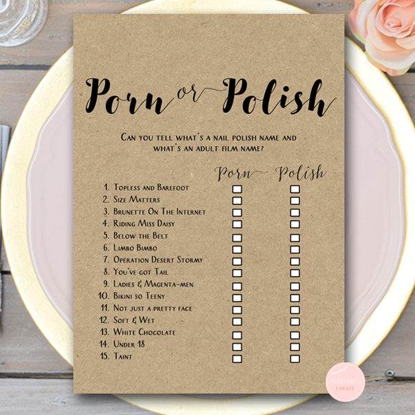 Wedding Shower Game Printable - Bridal Shower Game