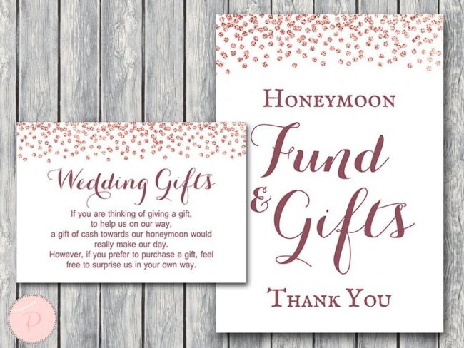 Rose Gold Wedding Gift