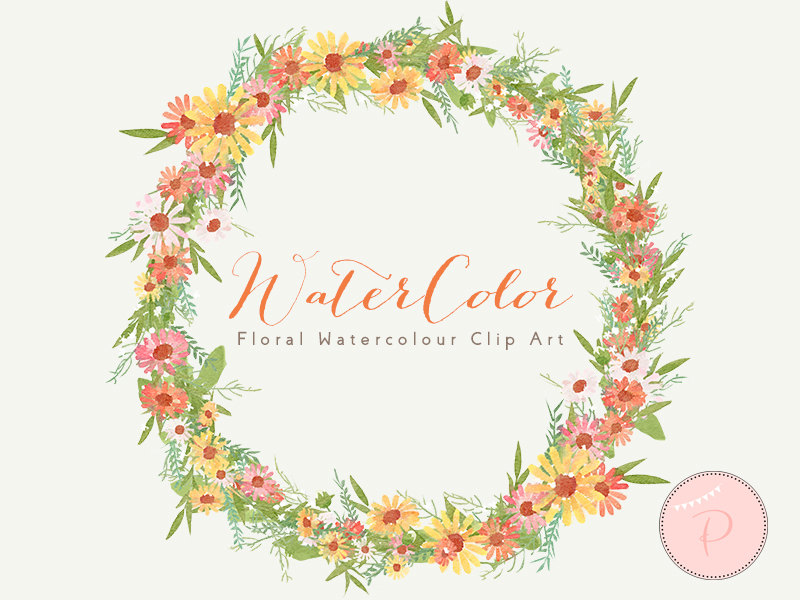 Spring Floral Clipart wreath