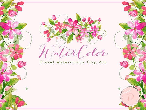 fairy pink flower clipart