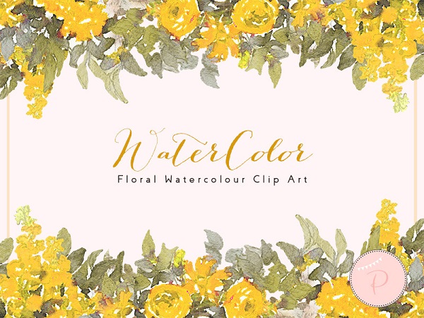 spring yellow rose clipart