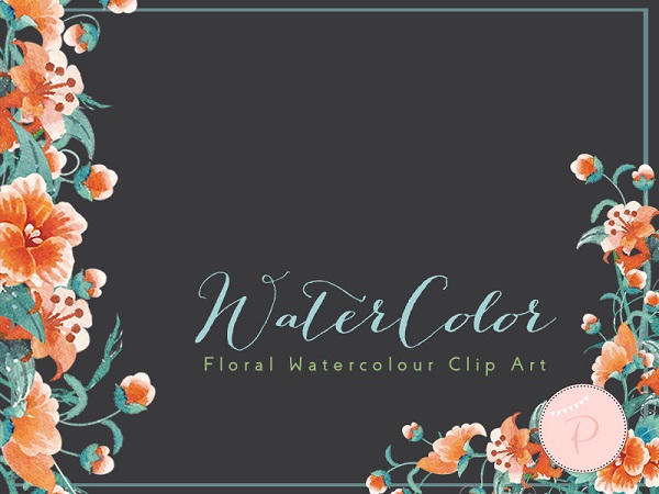 fall orange flower clipart