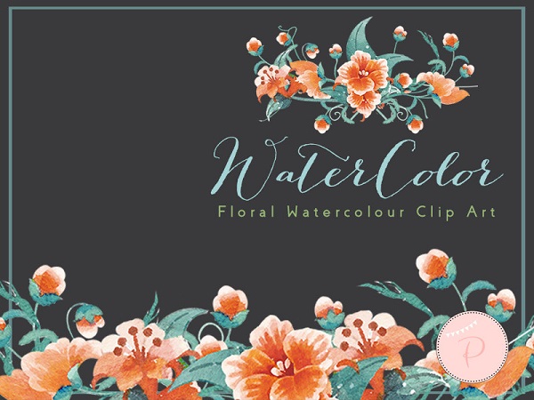 fall orange flower clipart
