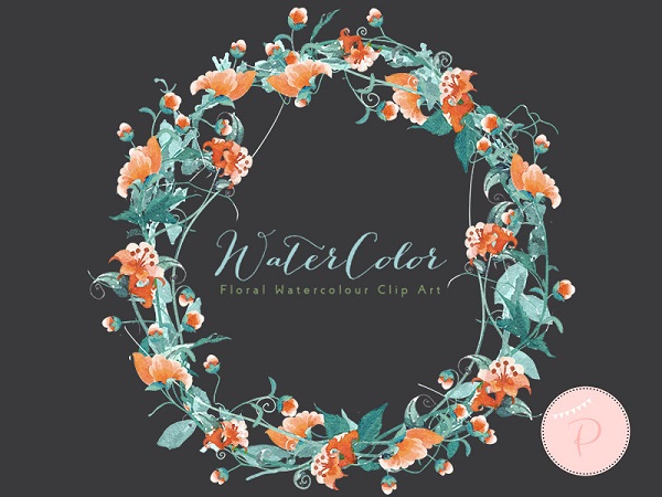 fall orange flower clipart